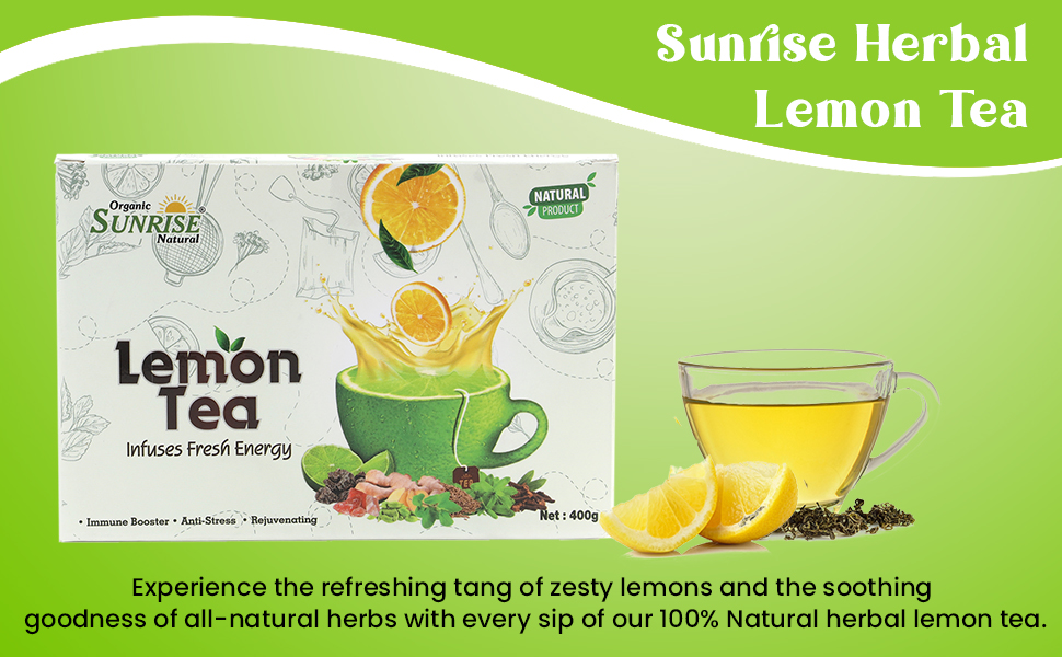 Natural herbal lemon tea