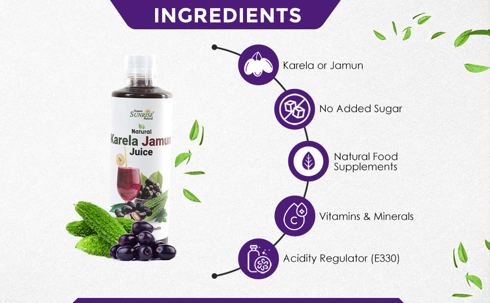 Sunrise Organic Karela Jamun Juice 