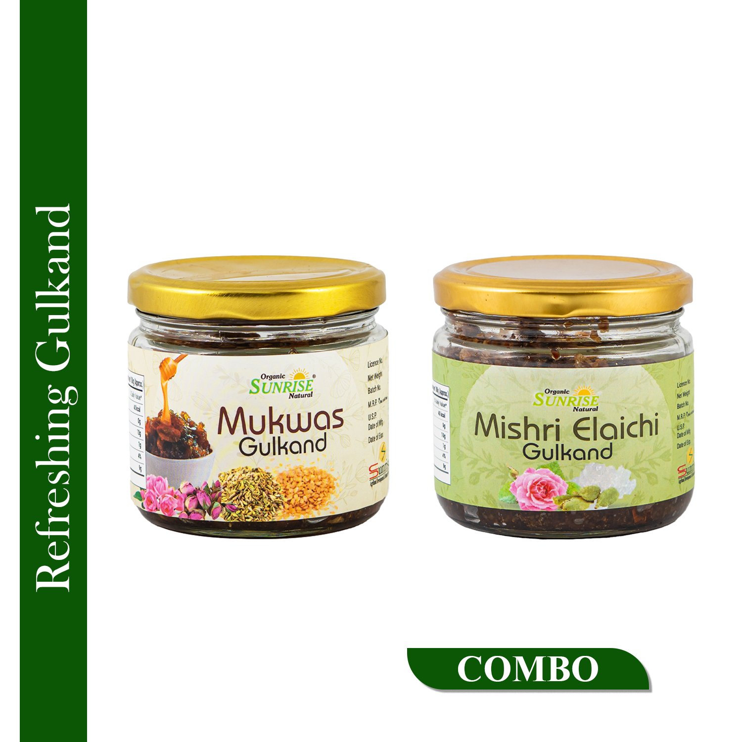 Refreshing Gulkand Combo – Mukwas Gulkand & Mishri Elaichi Gulkand | Sunrise Agriland