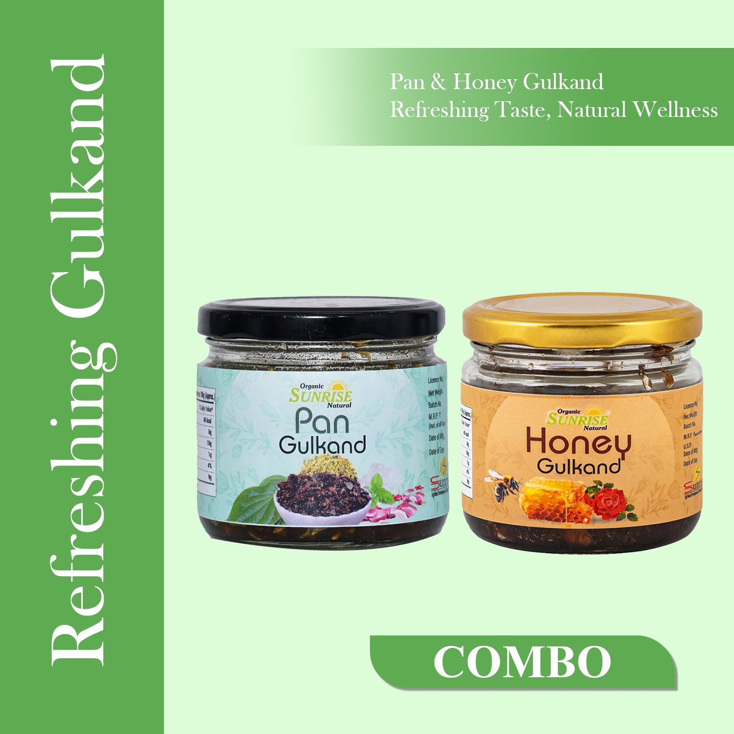 Premium Gulkand Combo – Pan Gulkand & Honey Gulkand | Sunrise Agriland