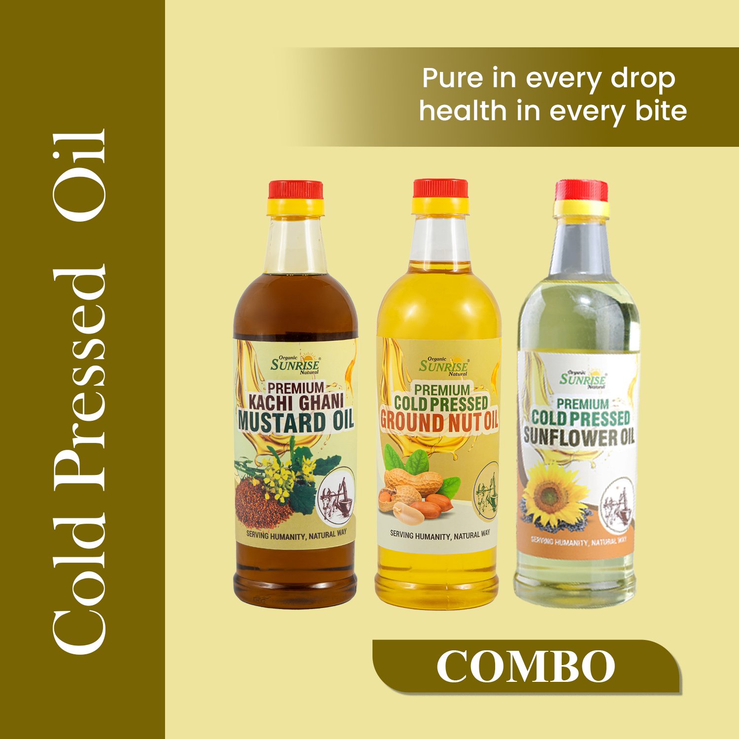 Vegetable Natural Oil Combo – Pure Cooking & Wellness Oils | Sunrise Agriland