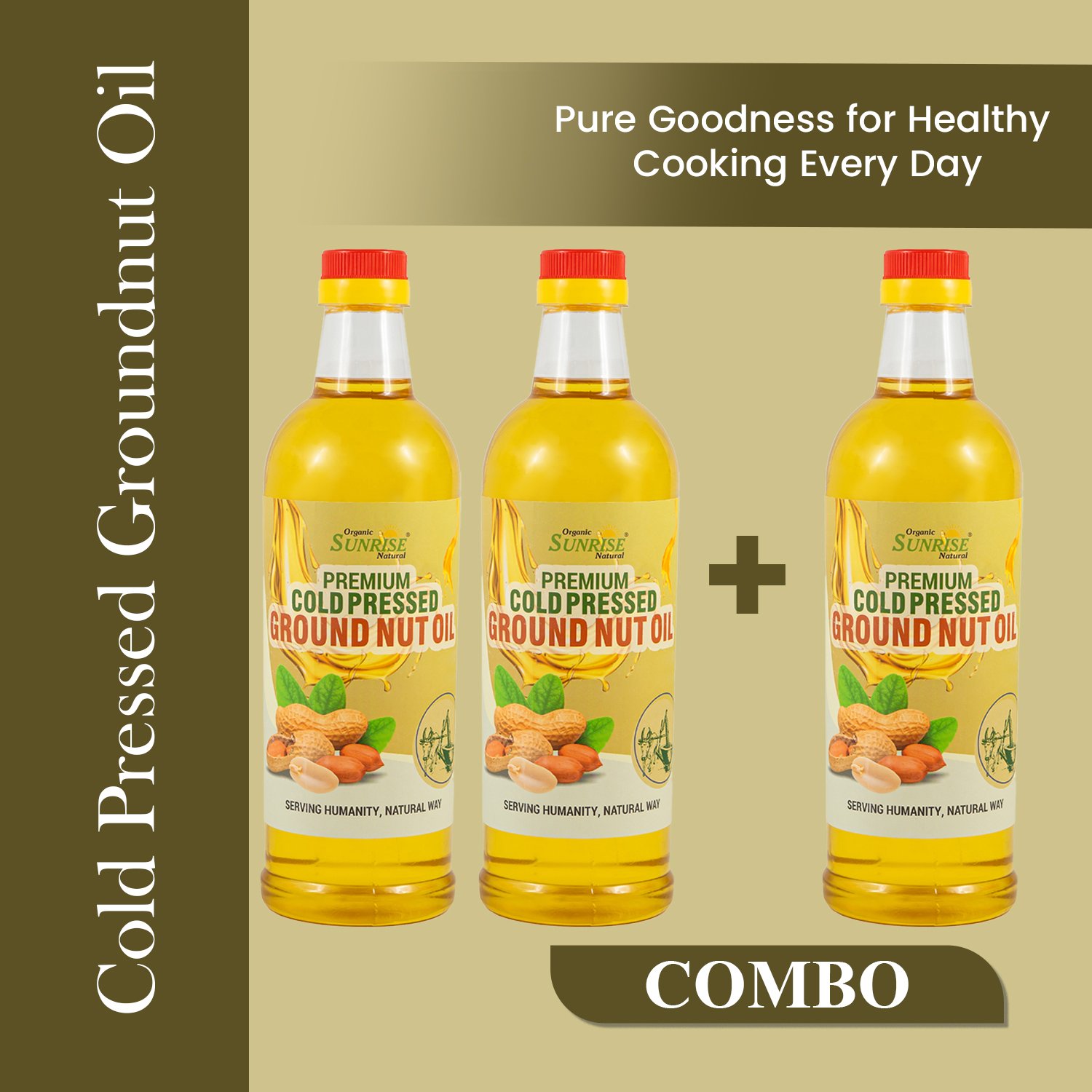 Cold Pressed Groundnut Oil – Buy 2 Get 3 Combo | Sunrise Agriland