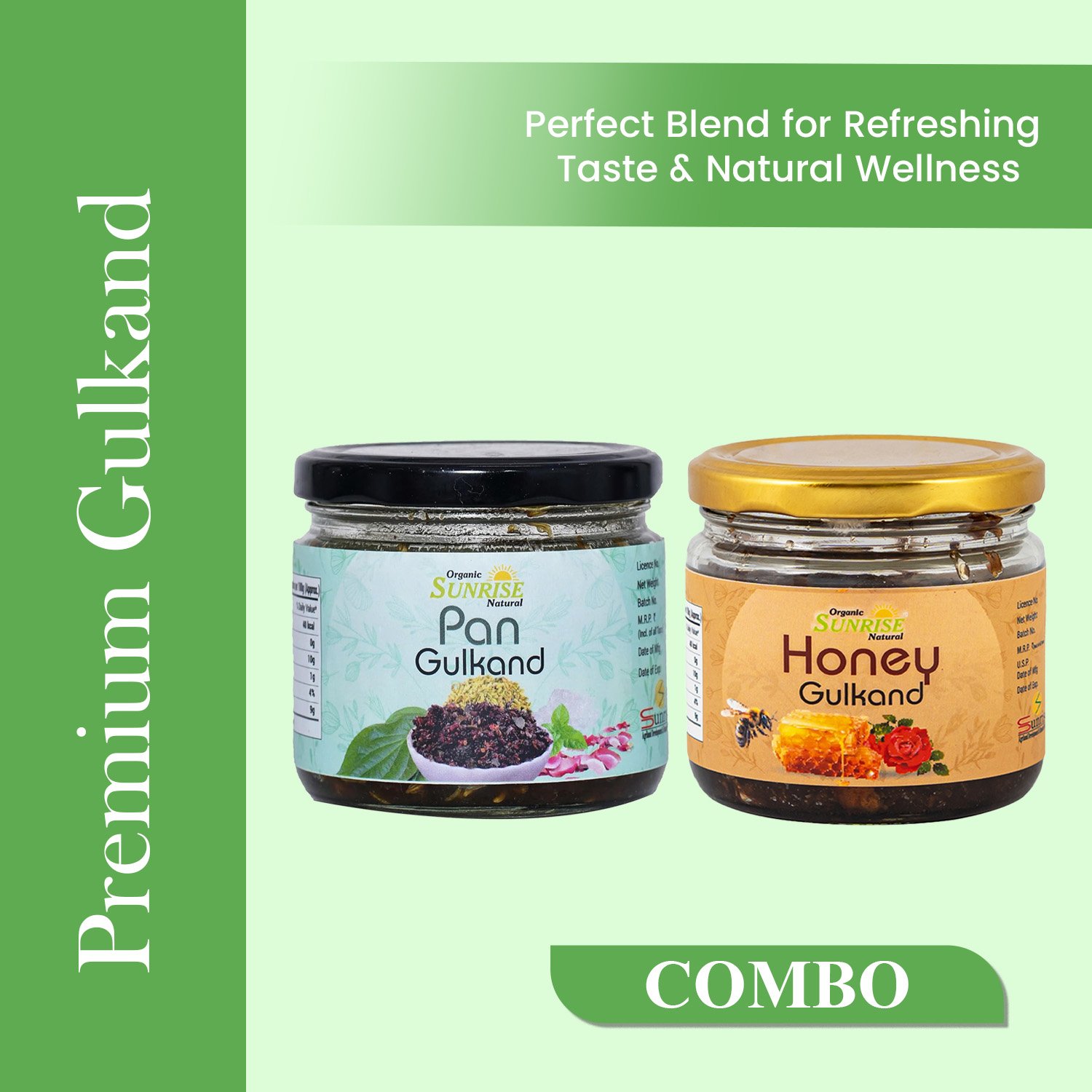 Premium Gulkand Combo – Pan Gulkand & Honey Gulkand | Sunrise Agriland