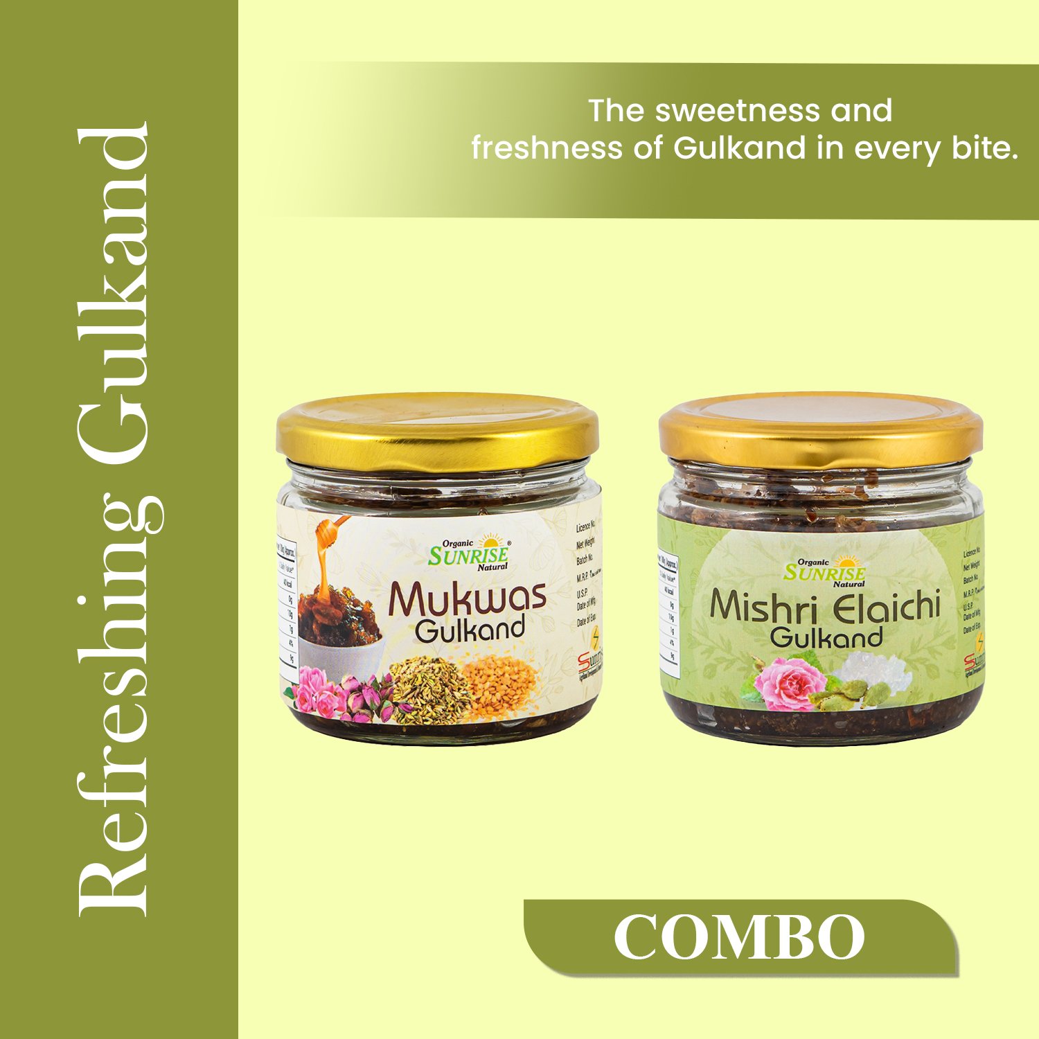 Refreshing Gulkand Combo – Mukwas Gulkand & Mishri Elaichi Gulkand | Sunrise Agriland