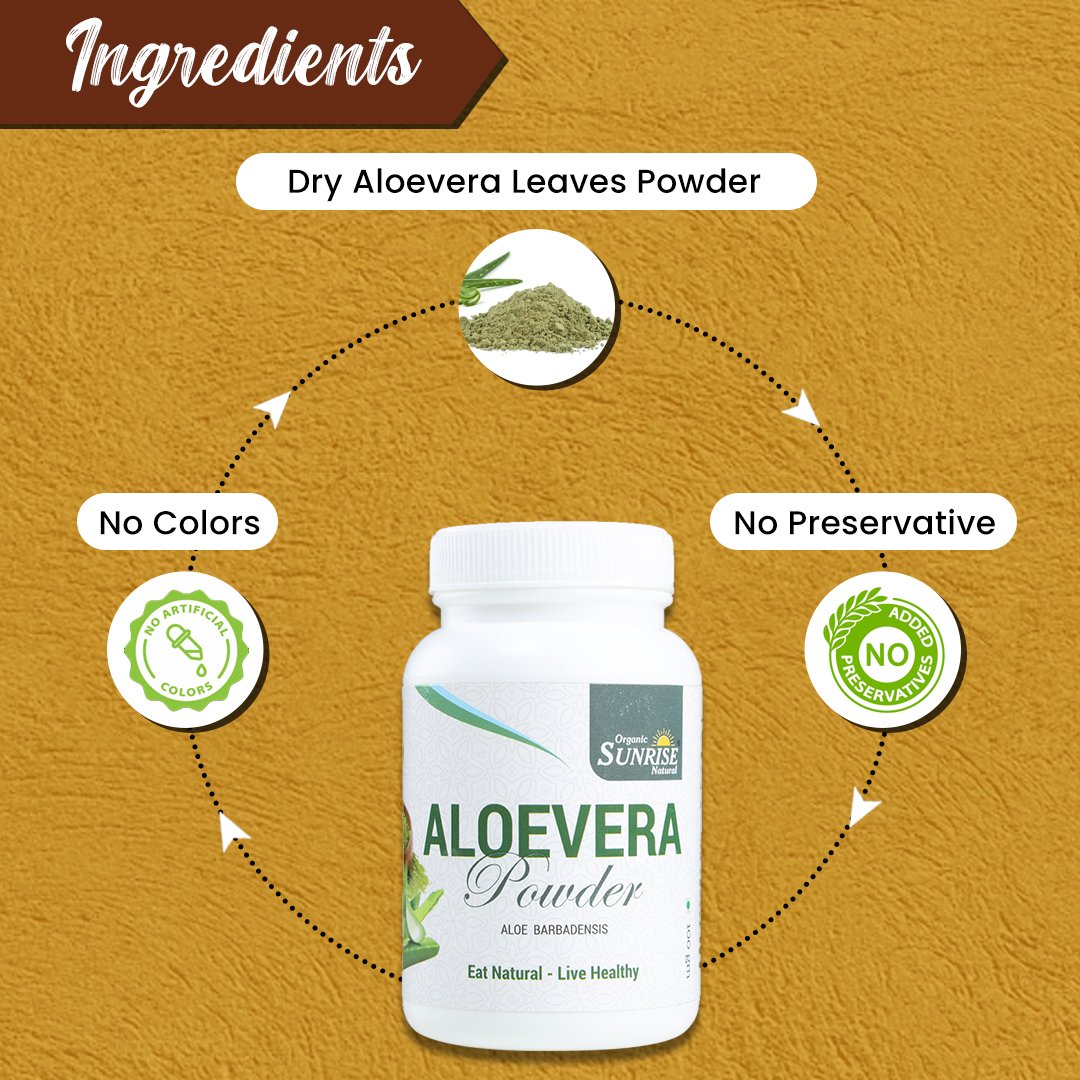 Aloe Vera Powder – Natural Detox, Skin Glow & Hair Care Superfood | Sunrise Agriland