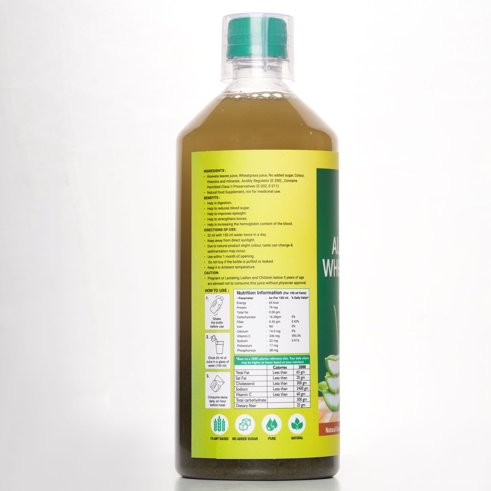 Aloe Vera Wheat Grass Juice – Natural Detox & Blood Purifier Drink for Energy & Wellness | Sunrise A