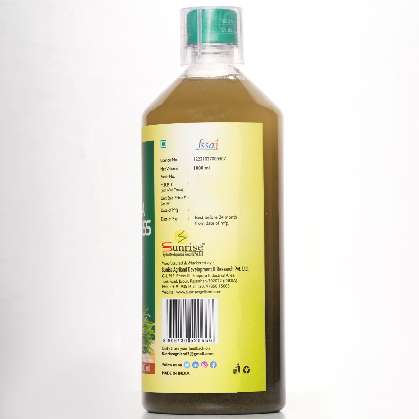 Aloe Vera Wheat Grass Juice – Natural Detox & Blood Purifier Drink for Energy & Wellness | Sunrise A