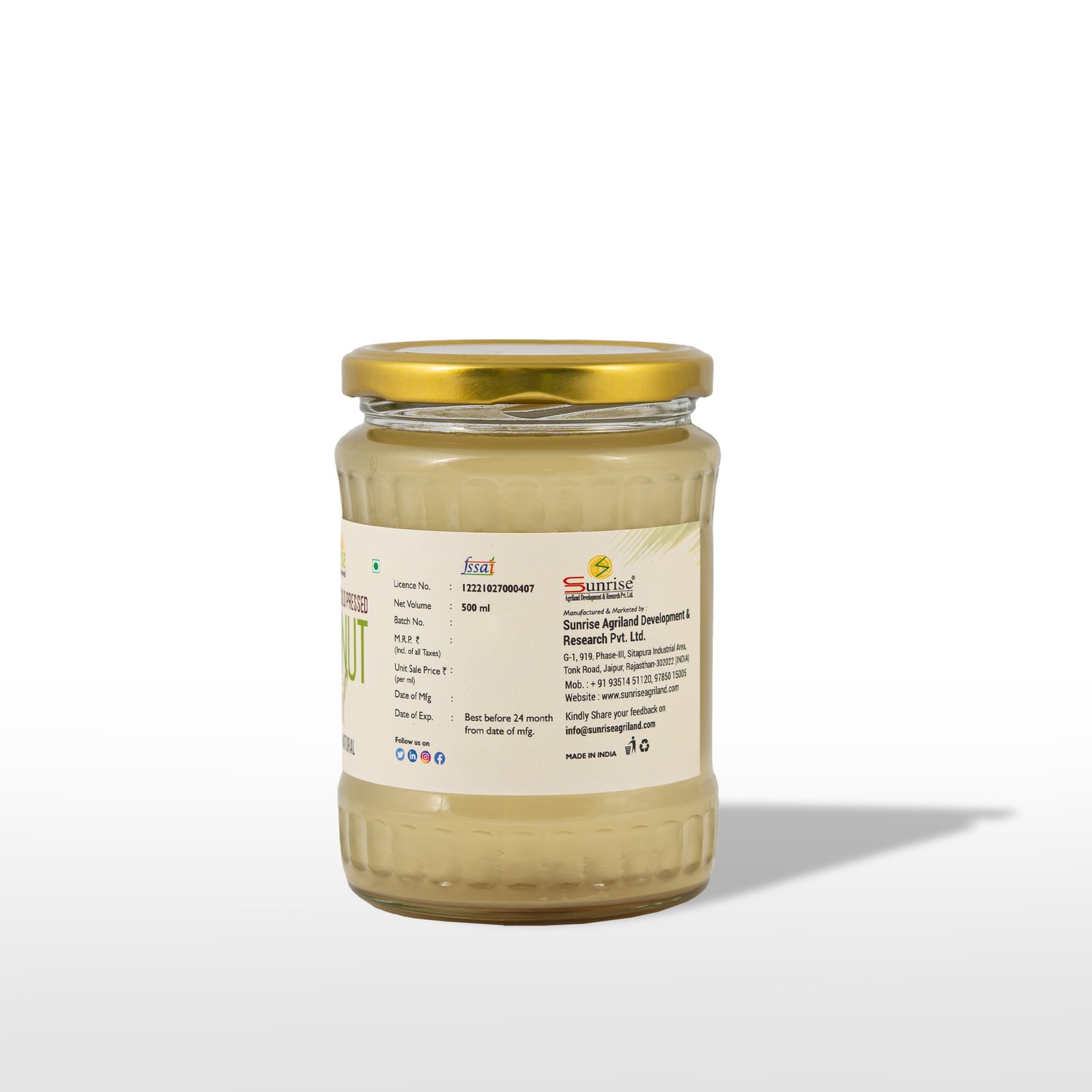 Coconut Oil – Pure & Natural Multipurpose Oil | Sunrise Agriland