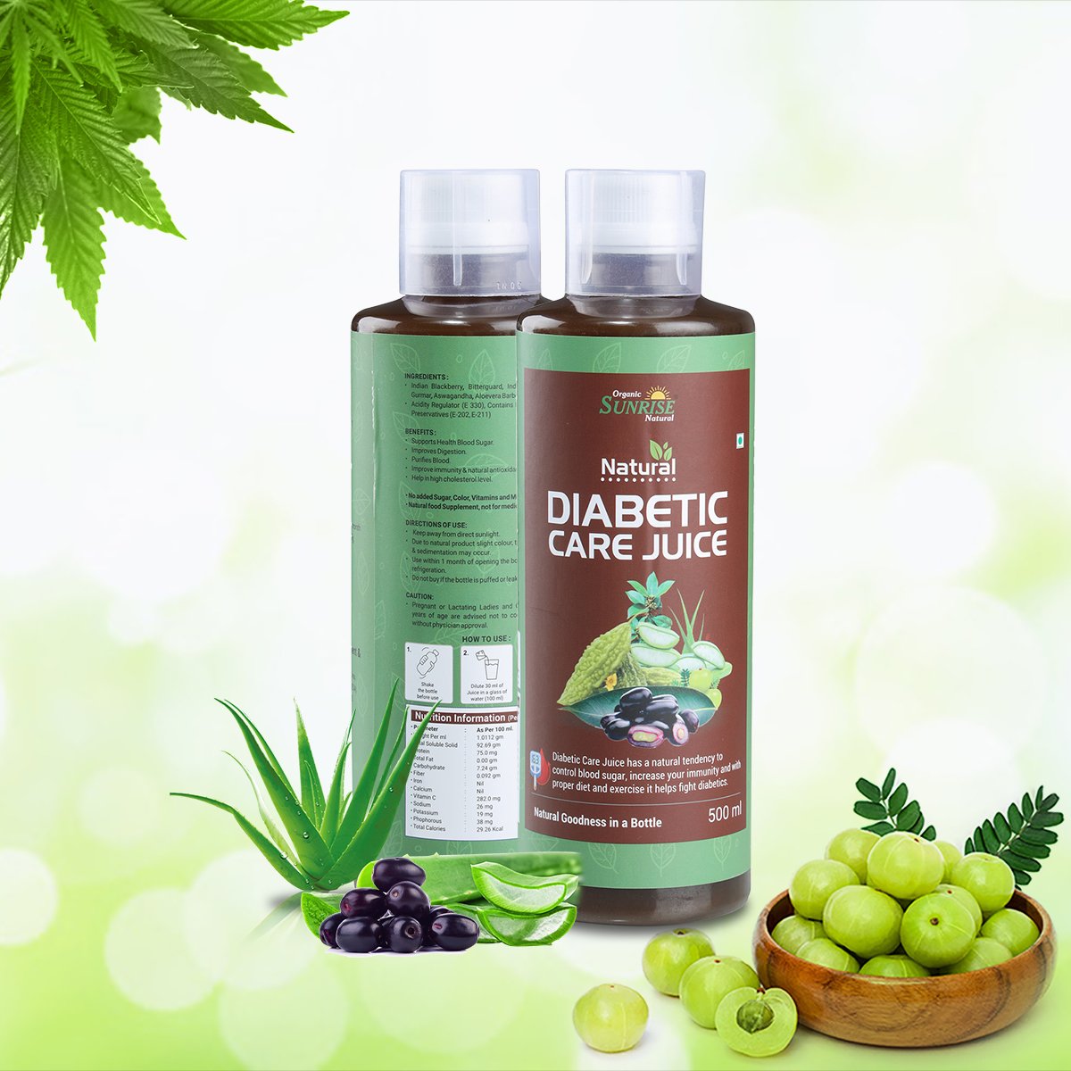 Diabetic Care Juice – Ayurvedic Blood Sugar Support Drink for Detox & Wellness | Sunrise Agriland