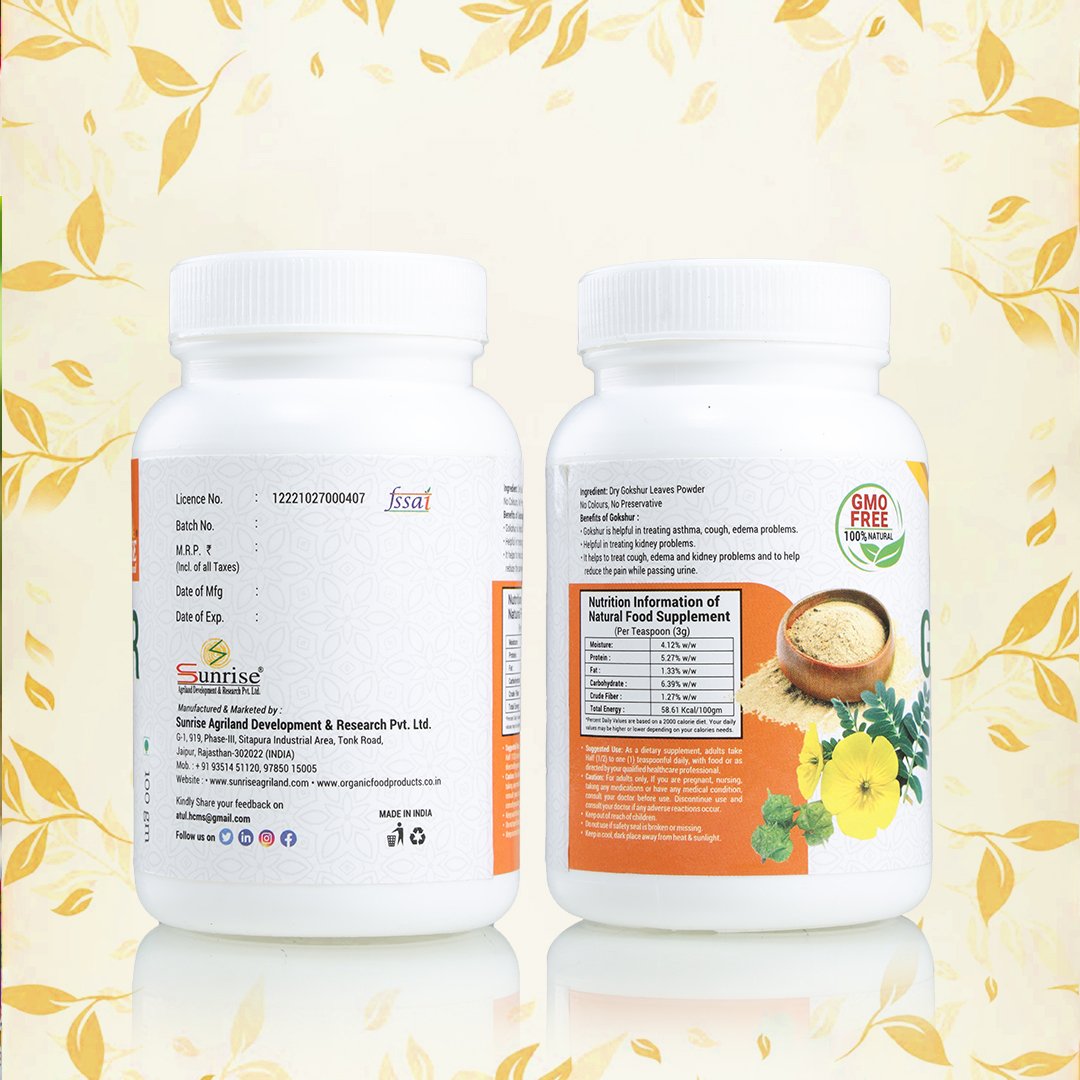 Gokshur Powder – Kidney & Urinary Wellness + Stamina Support | Sunrise Agriland