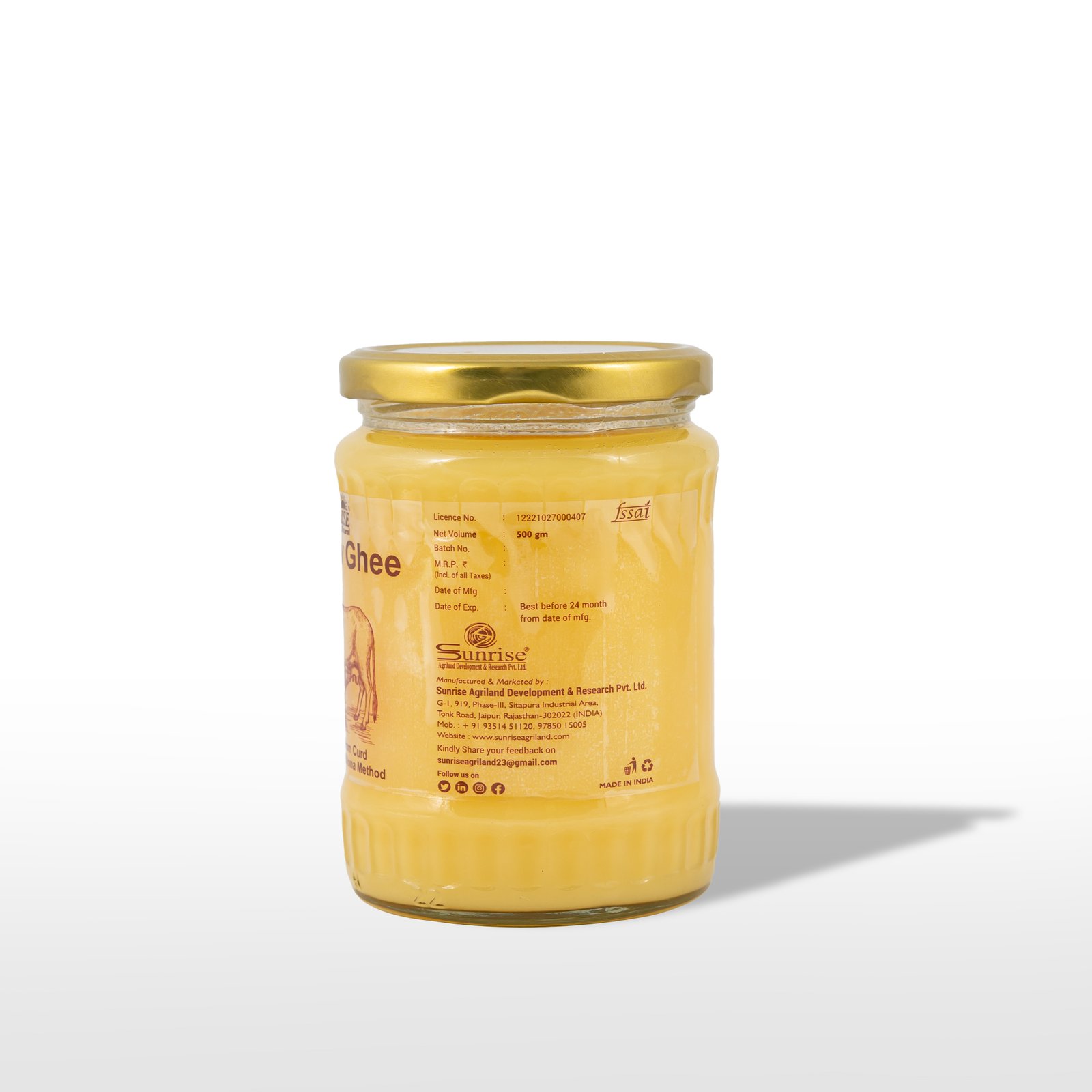 Healthy Kitchen Combo – Multi Grain Atta, Cold Pressed Groundnut Oil & A2 Cow Ghee | Sunrise Agrilan