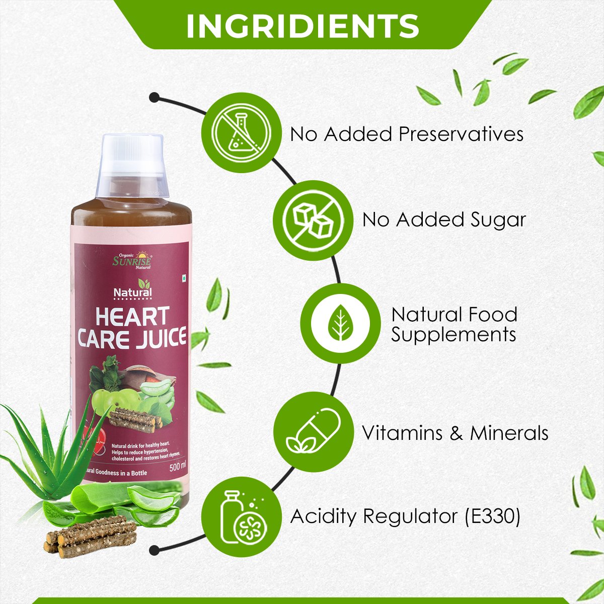 Heart Care Juice – Ayurvedic Heart Health & Cholesterol Support Drink | Sunrise Agriland