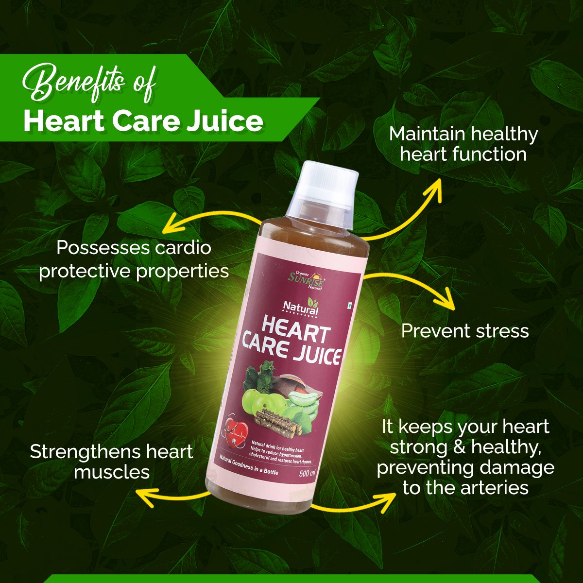 Heart Care Juice – Ayurvedic Heart Health & Cholesterol Support Drink | Sunrise Agriland