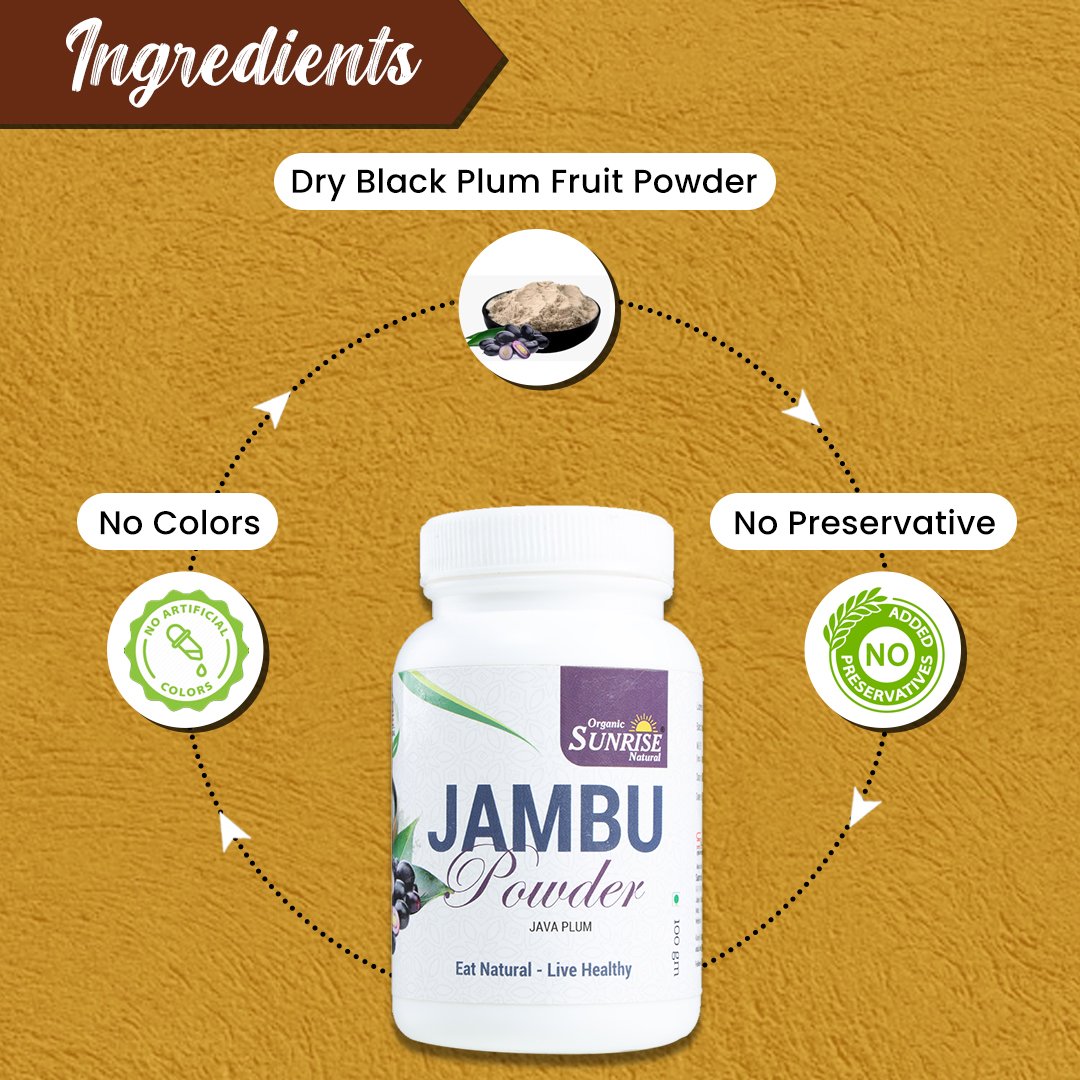 Jamun Powder – Sugar Balance, Digestion & Metabolism Support | Sunrise Agriland