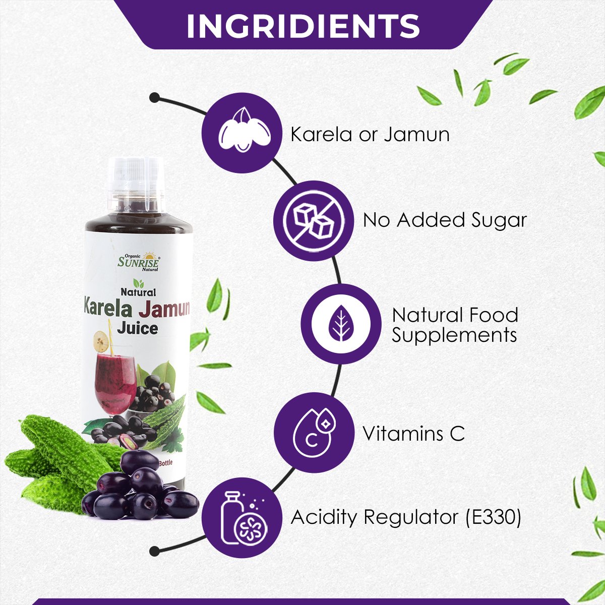 Karela Jamun Juice – Natural Blood Sugar Support & Diabetes Care Drink | Sunrise Agriland