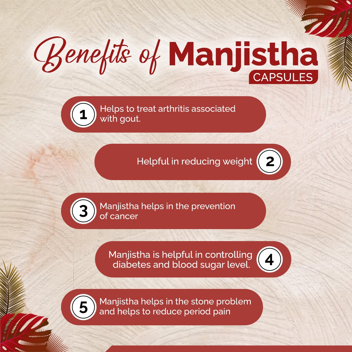 Manjistha Capsules – Skin Glow, Blood Purification & Detox Support | Sunrise Agriland