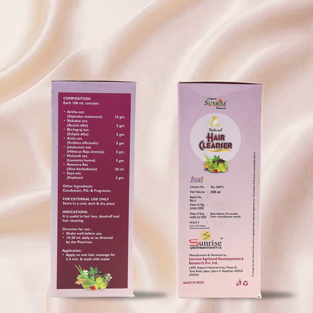 Natural Hair Cleanser – Ayurvedic Herbal Shampoo Alternative for Hair Fall & Dandruff Care | Sunrise