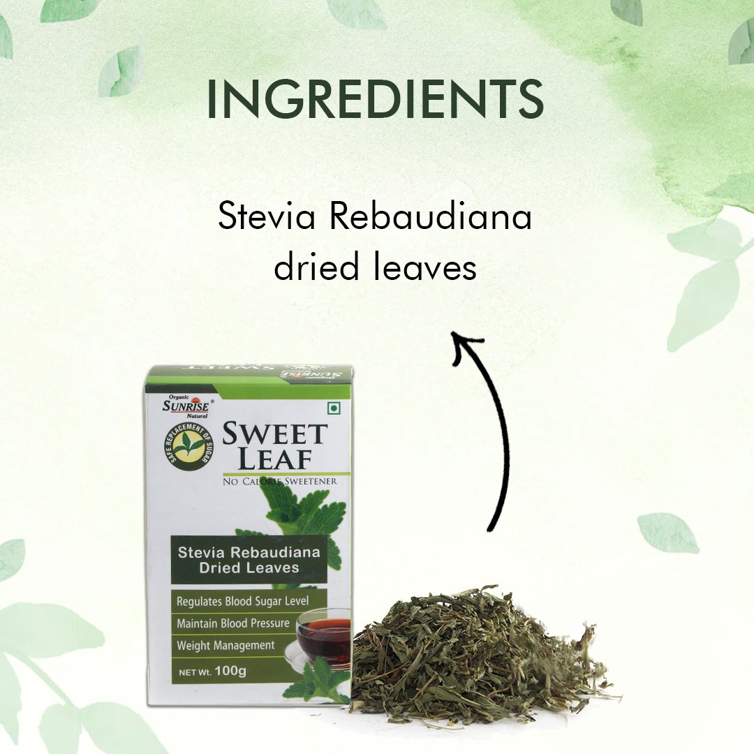 Stevia Sweet Leaf – Natural Sugar Substitute for Weight Management & Blood Sugar Support | Sunrise A