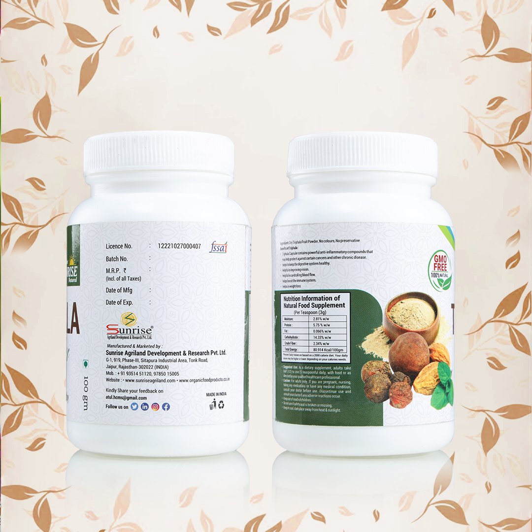 Triphala Powder – Ayurvedic Gut Cleanse & Digestive Detox Superfood | Sunrise Agriland