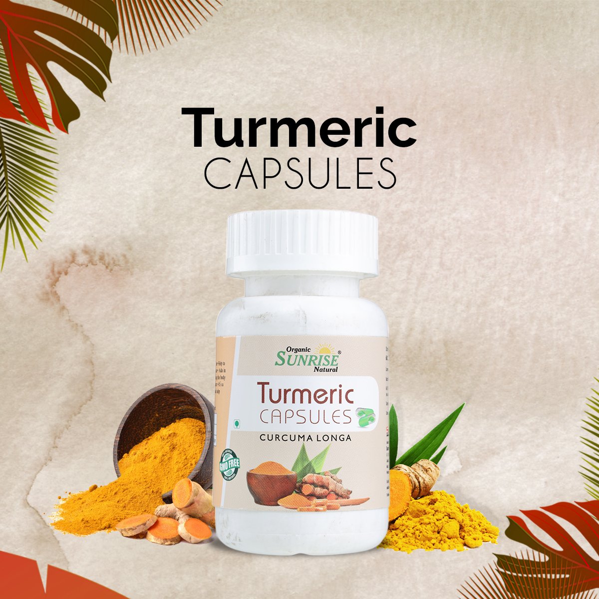 Turmeric Capsules – Immunity, Antioxidant & Inflammation Support | Sunrise Agriland