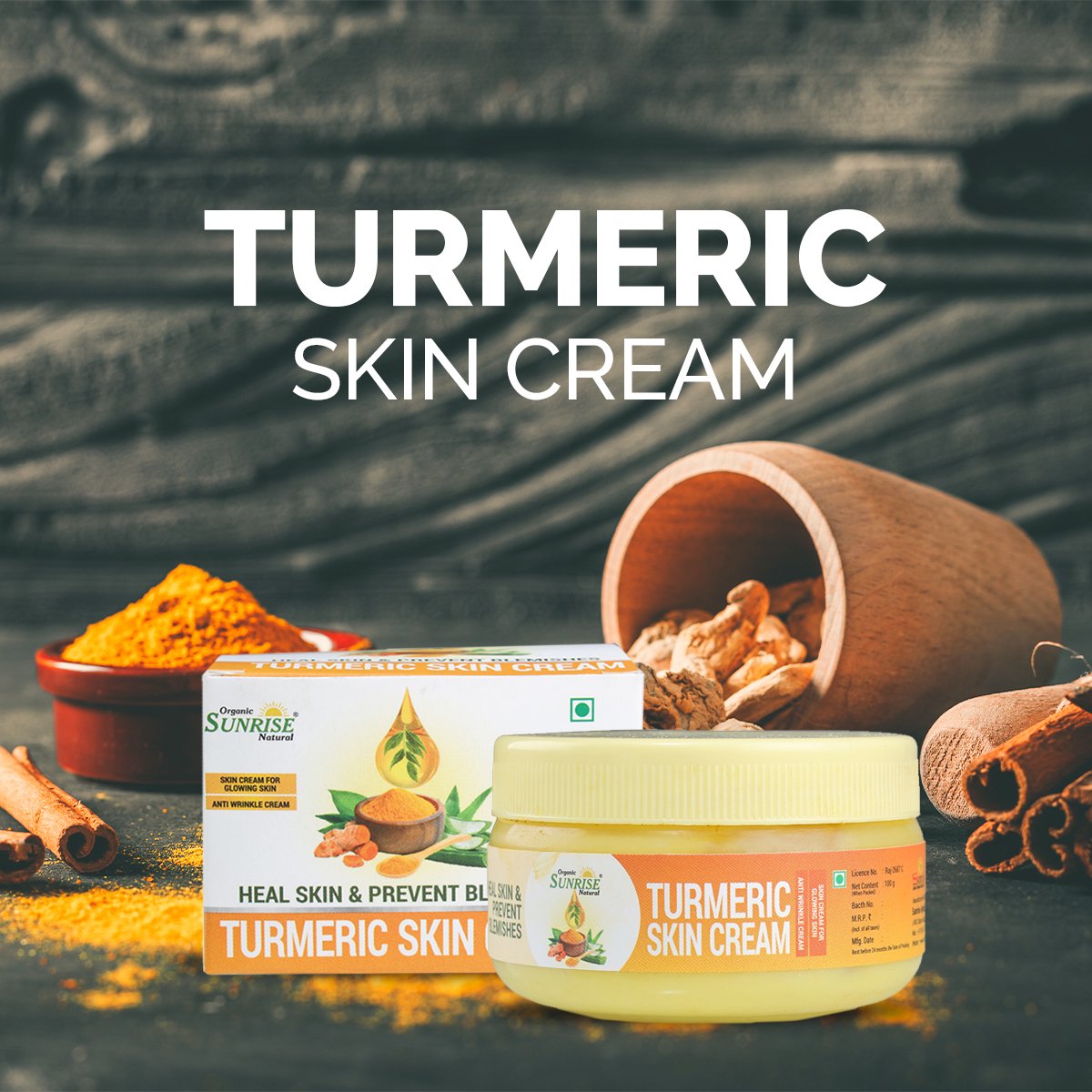 Turmeric Skin Cream – Acne Care & Natural Glow | Sunrise Agriland