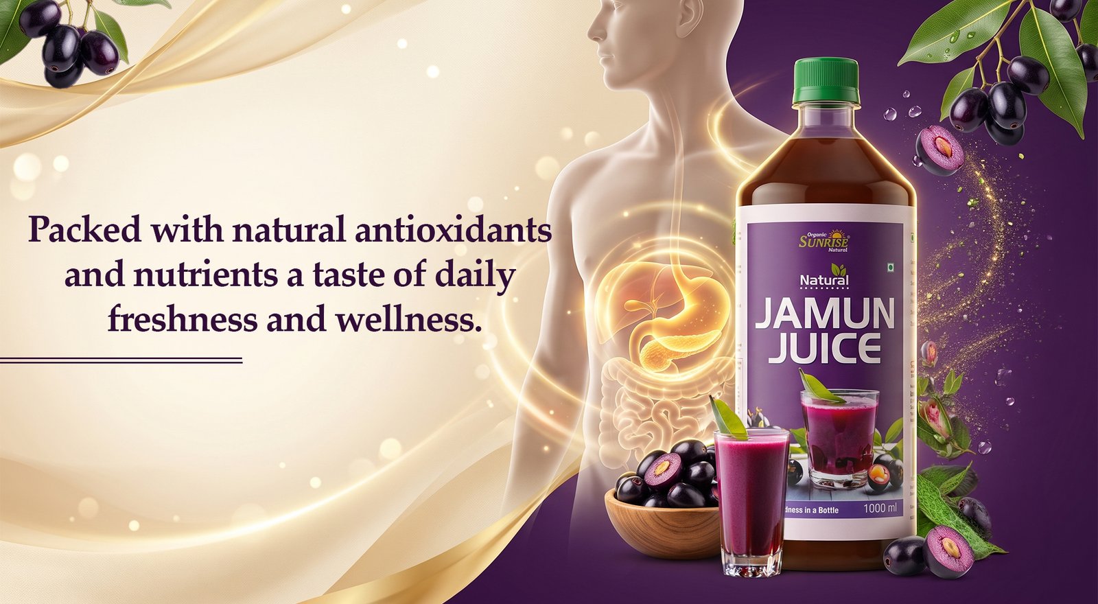 Jamun Juice – Natural Blood Sugar Support & Digestive Health Drink | Sunrise Agriland