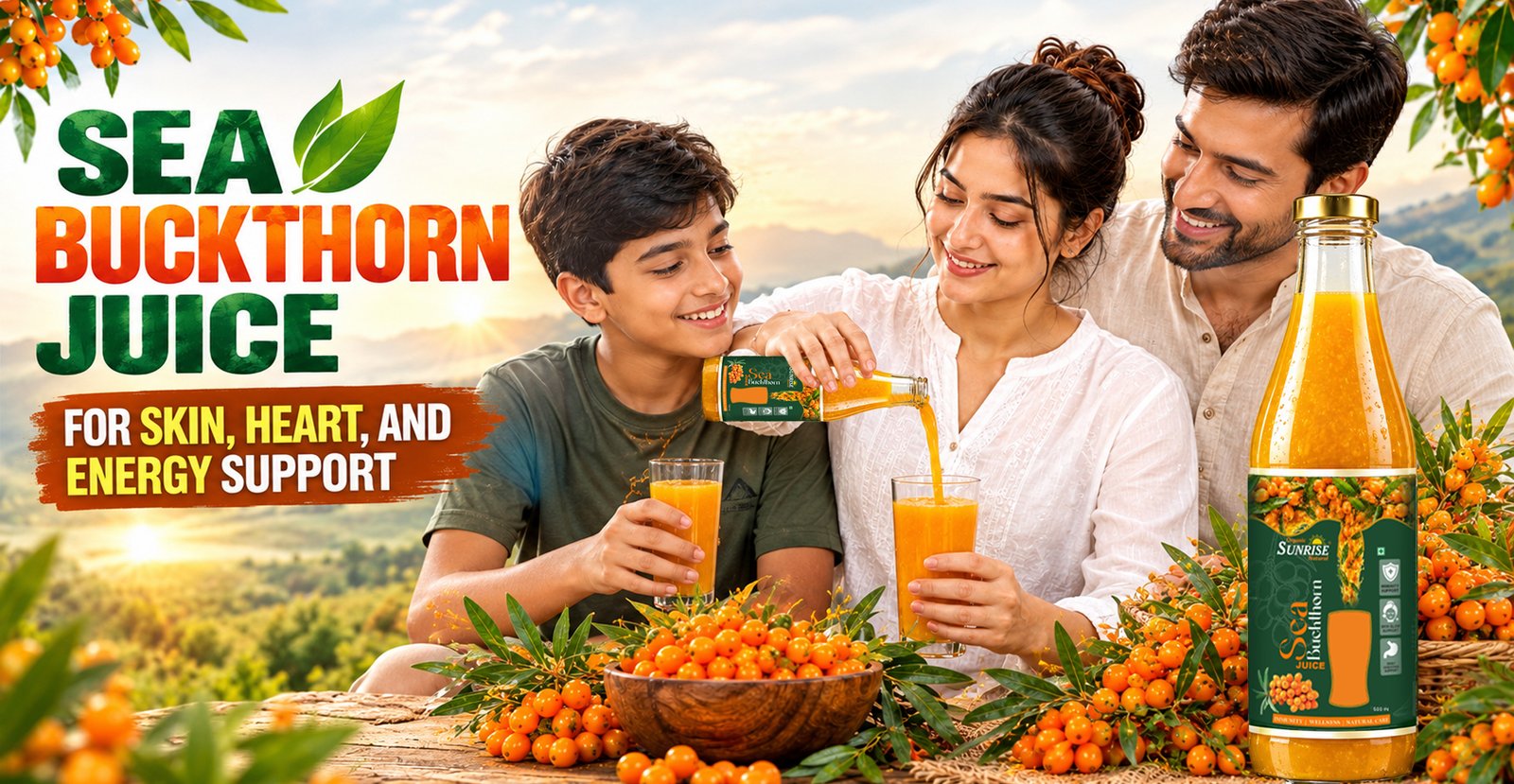 Sea Buckthorn Juice – Natural Herbal Wellness Drink | Sunrise Agriland Sea Buckthorn Juice – Natural Herbal Wellness Drink | Sunrise Agriland